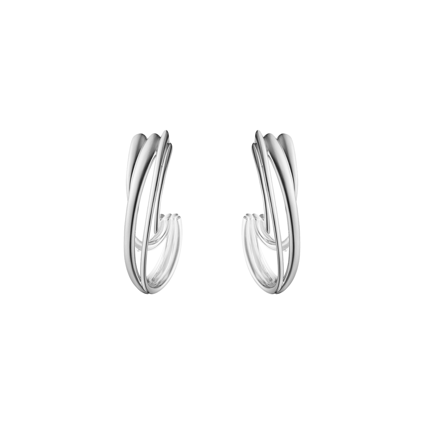 Silver Arc Earrings
