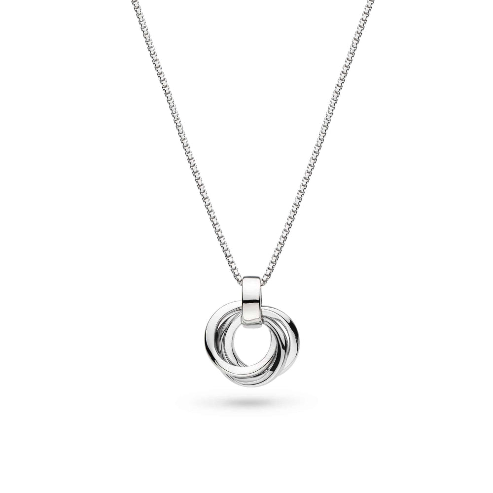 Silver Bevel Trilogy Petite Necklace