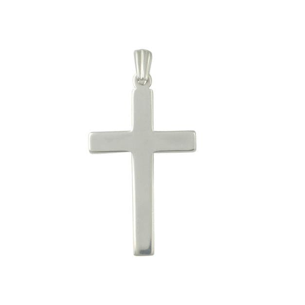 Silv plain cross pendant