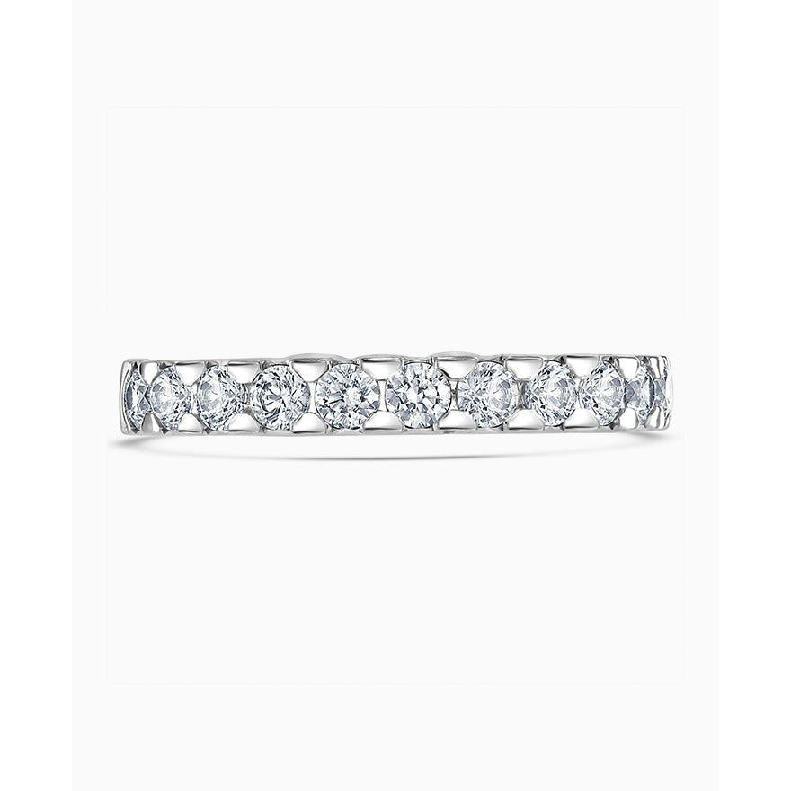 Platinum Claw set diamond eternity ring