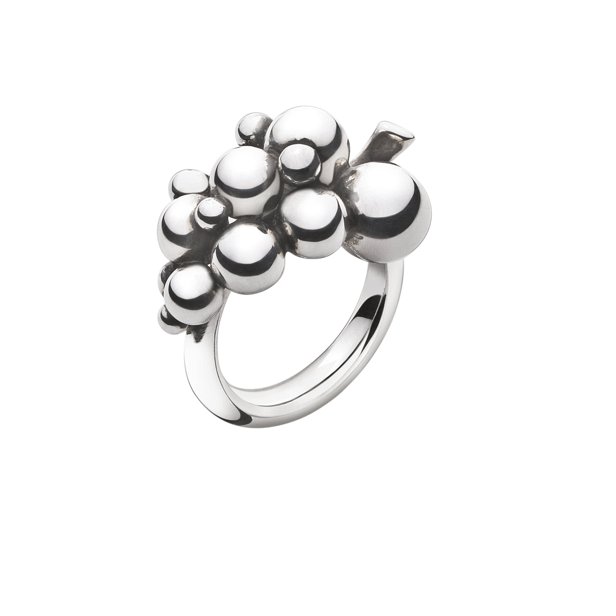 Silver Moonlight Grapes Ring