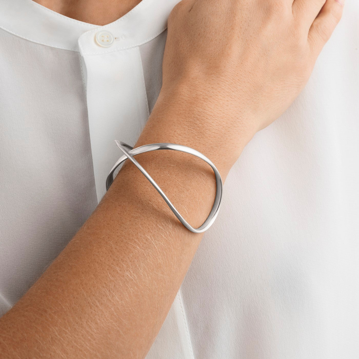 Silver Infinity Bangle