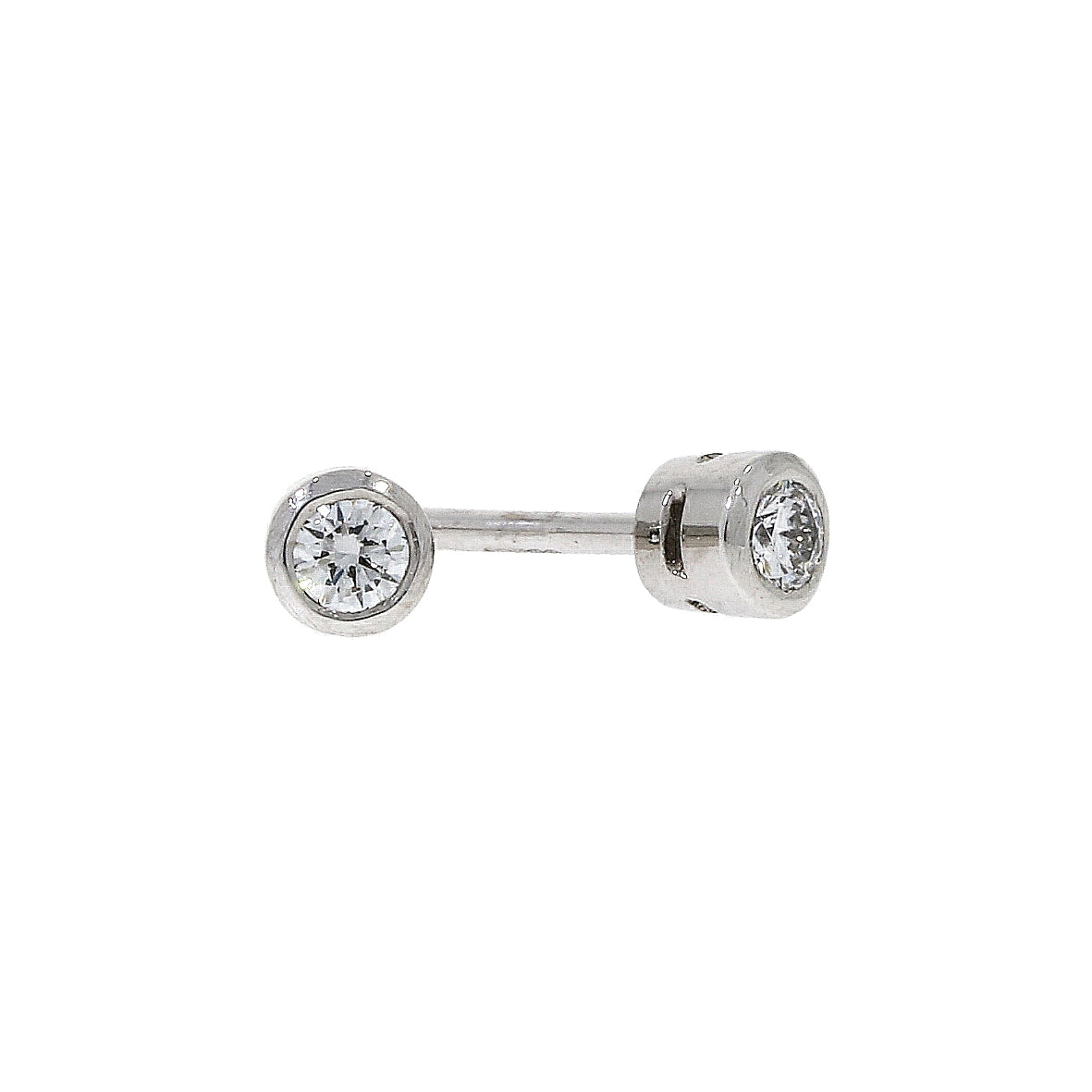 18ct white gold solitaire daimond earrings