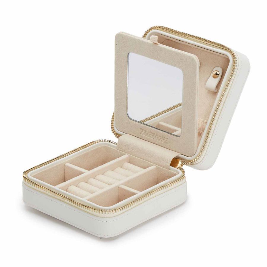 Maria White Small Zip Case