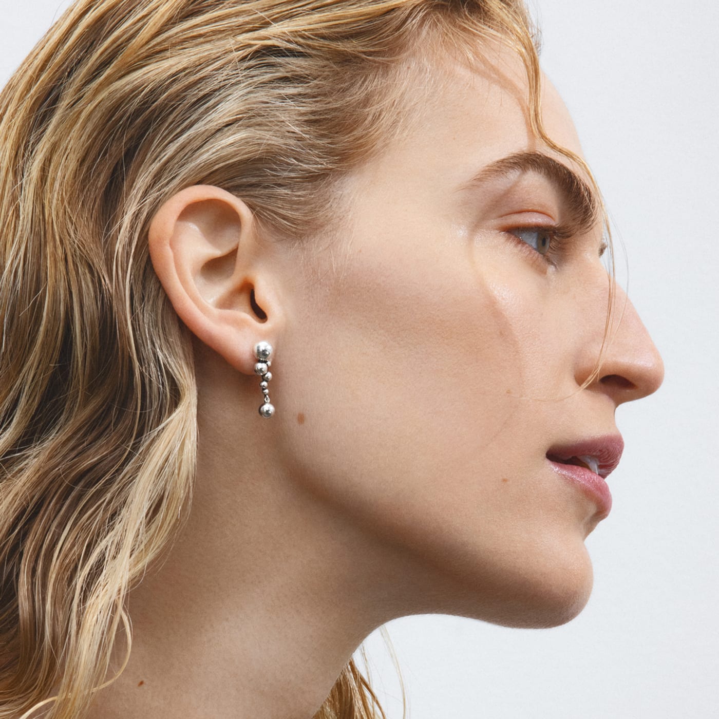 Silver Moonlight Grapes Earrings
