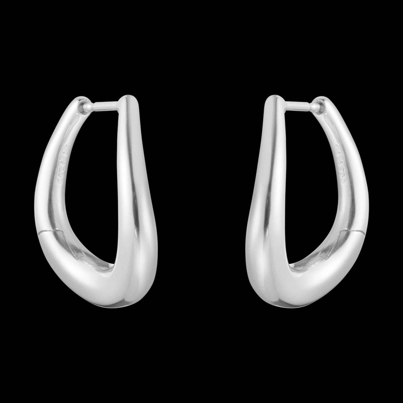Silver Offspring Medium Earhoops