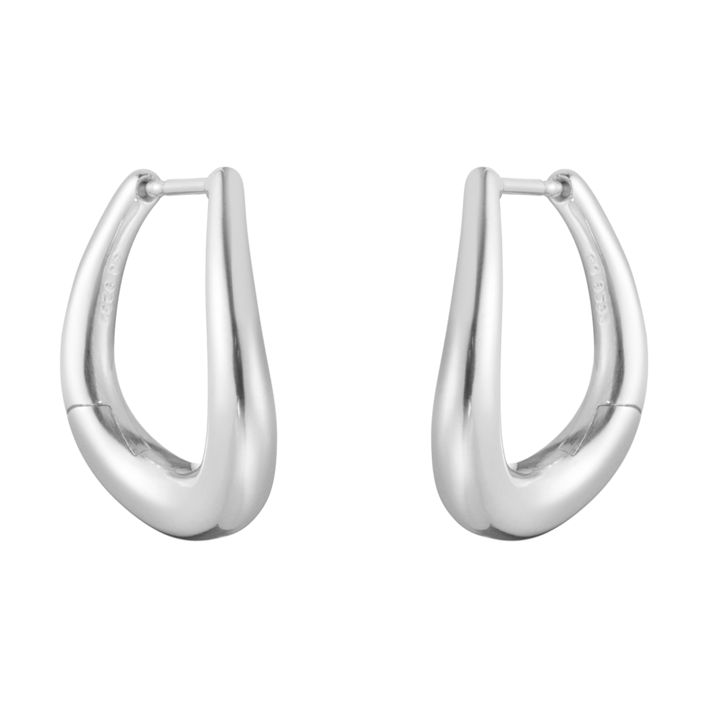 Silver Offspring Medium Earhoops