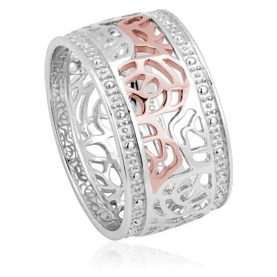 Silver and 9ct Rose Gold Royal Roses Ring