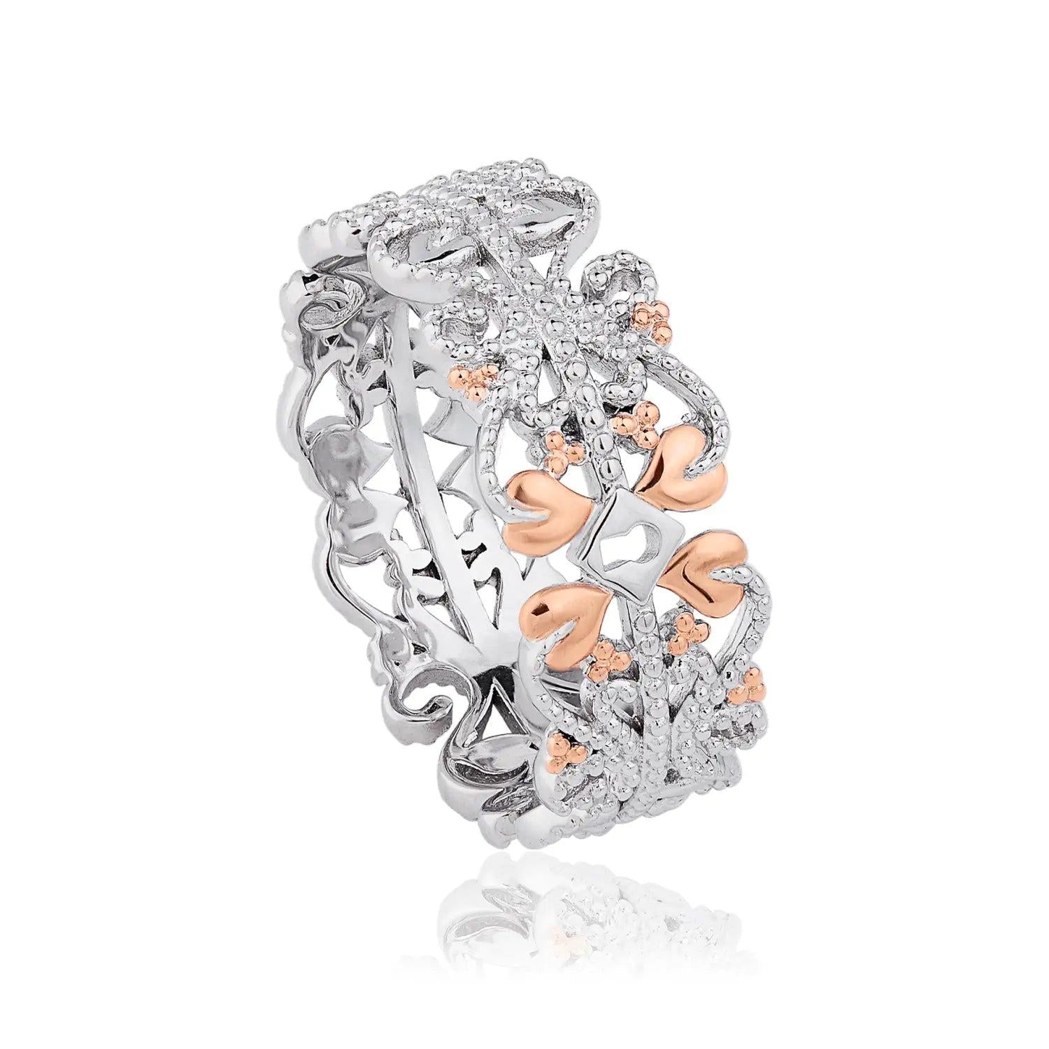 Silver and 9ct Rose Gold Kensington Ring