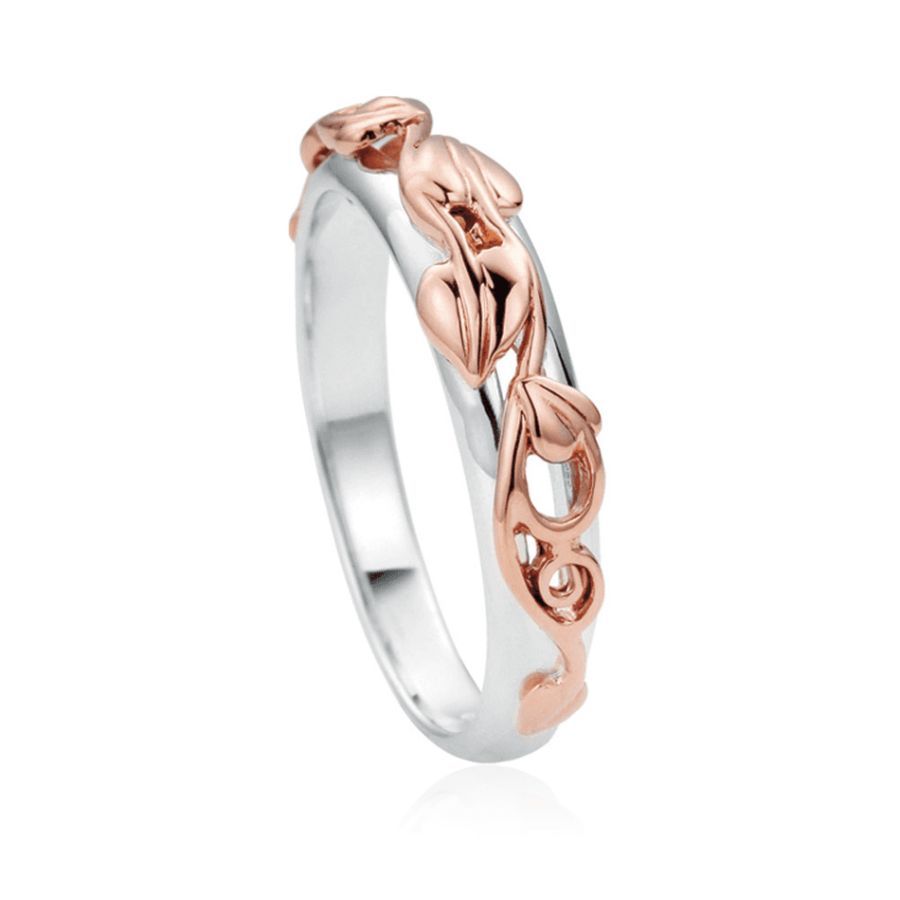Silver and 9ct Rose Gold Tree of Life Ring