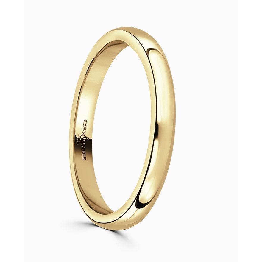 18ct Yellow Gold 2.5mm Wedding Band