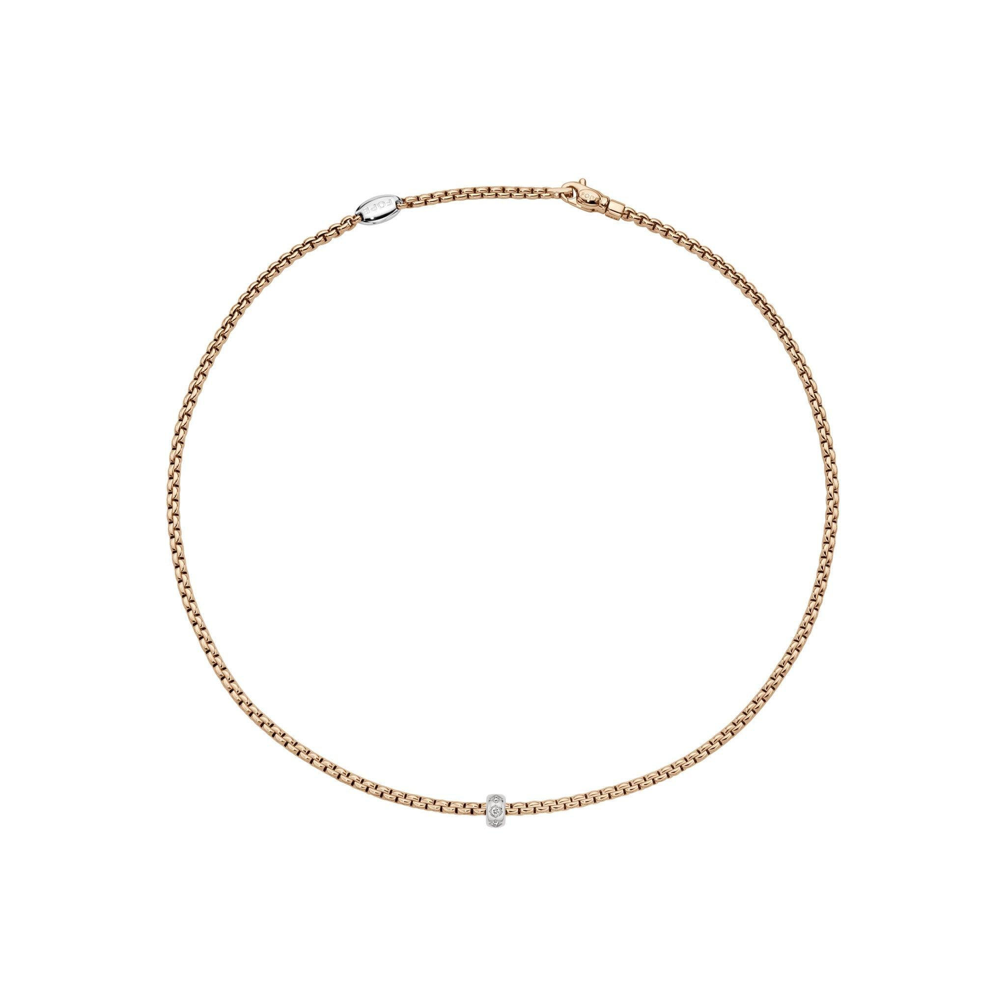 Eka Necklace Rse/Wht dia 0.12ct