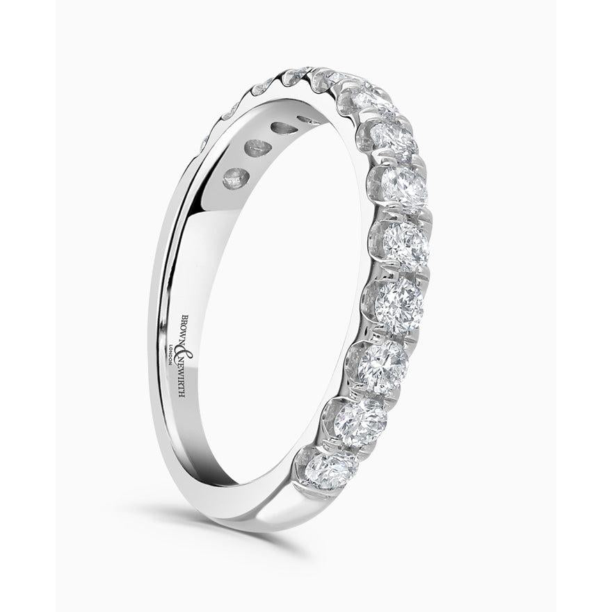 0.75ct Platinum Dia split claw het