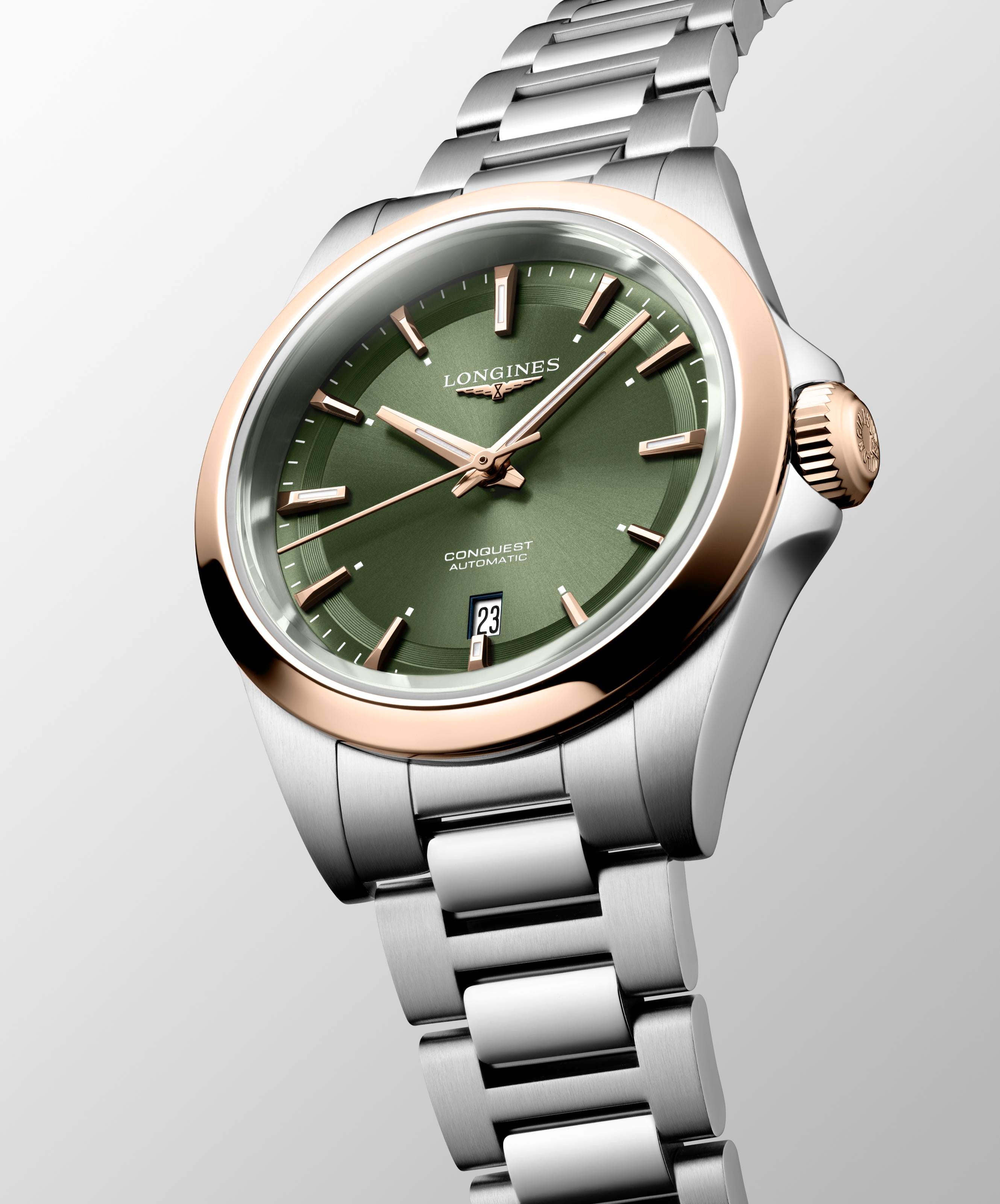 Conquest GRN dial RGold Bezel