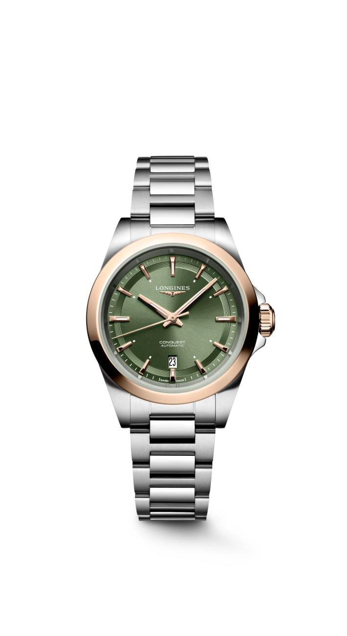 Conquest GRN dial RGold Bezel
