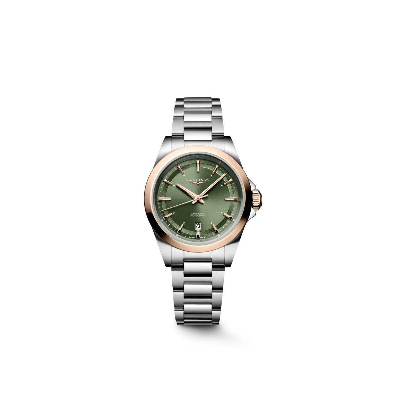Conquest GRN dial RGold Bezel