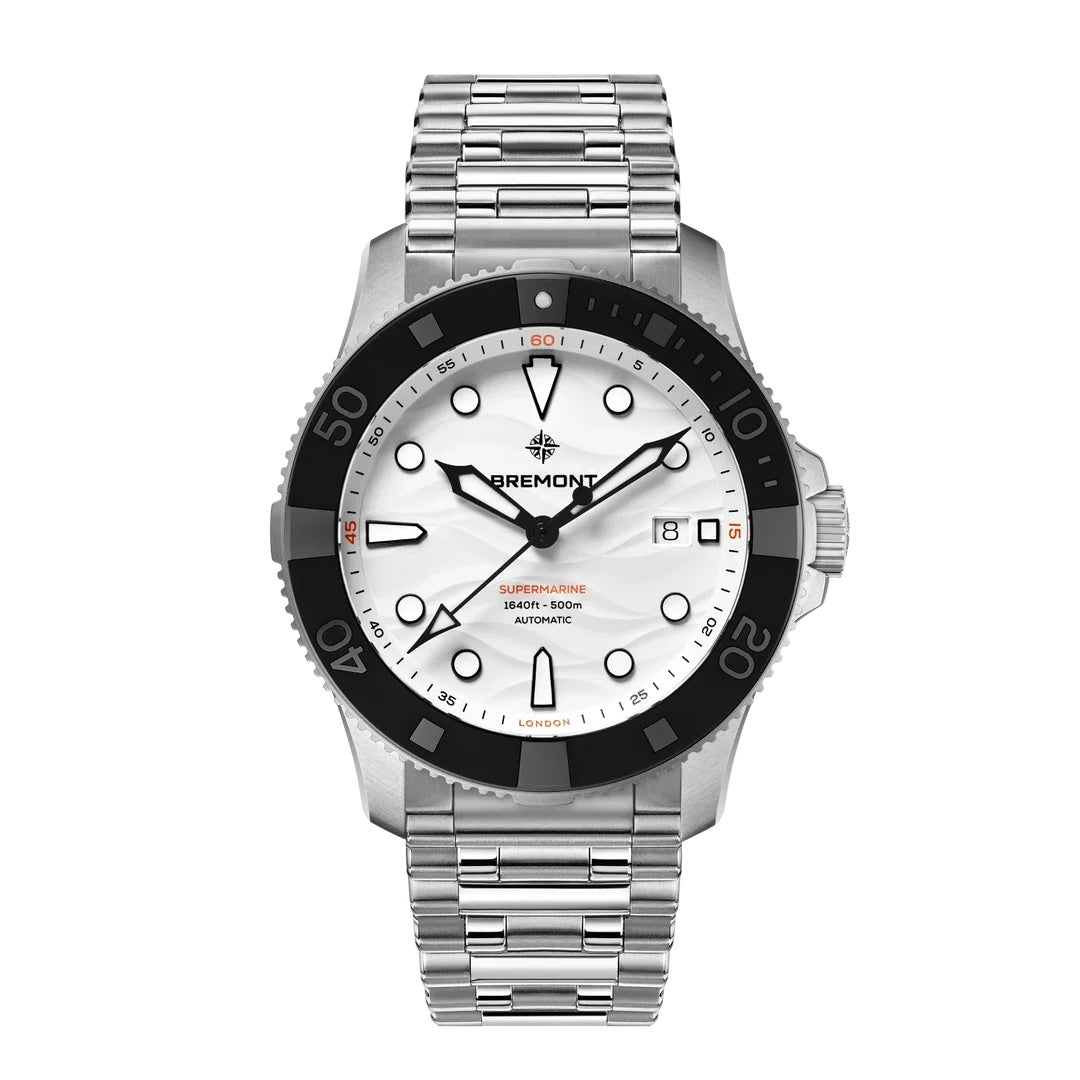 Supermarine 500M Date SS 904L Wht Blt