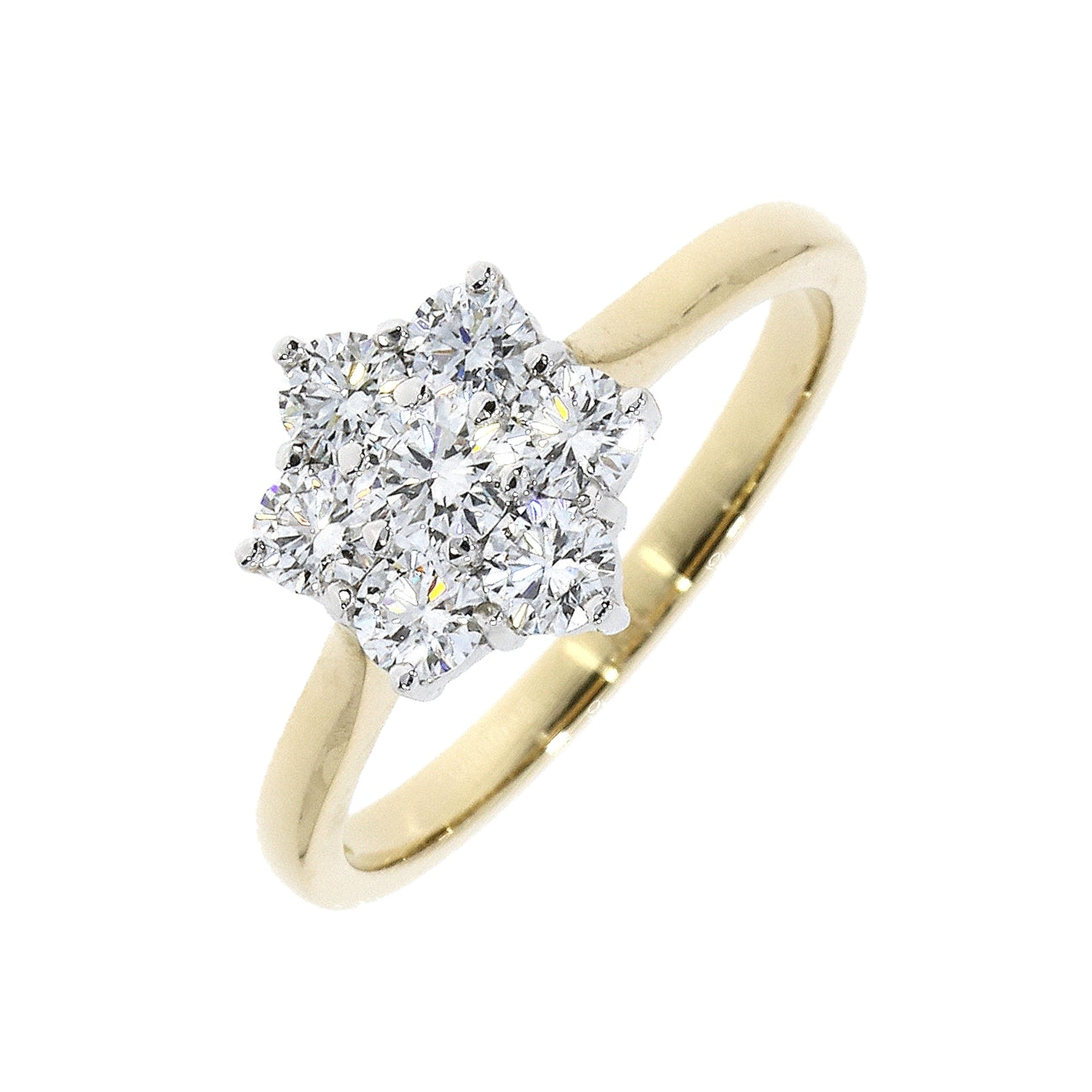Diamond Daisy 0.79ct Cluster Ring