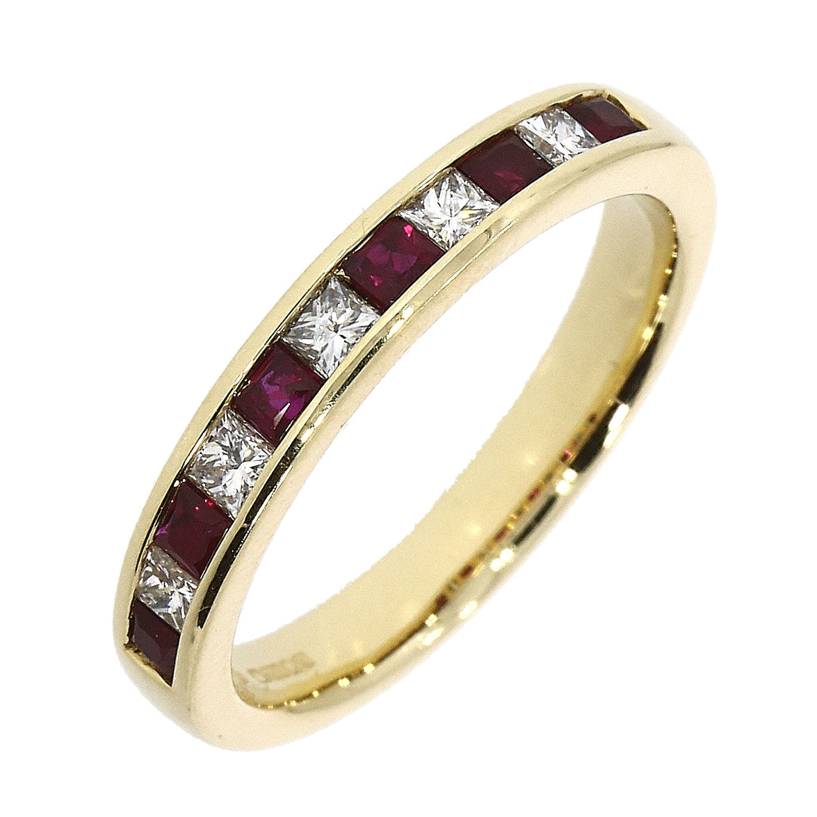 18ct Yellow Gold Ruby and Diamond Eternity Ring