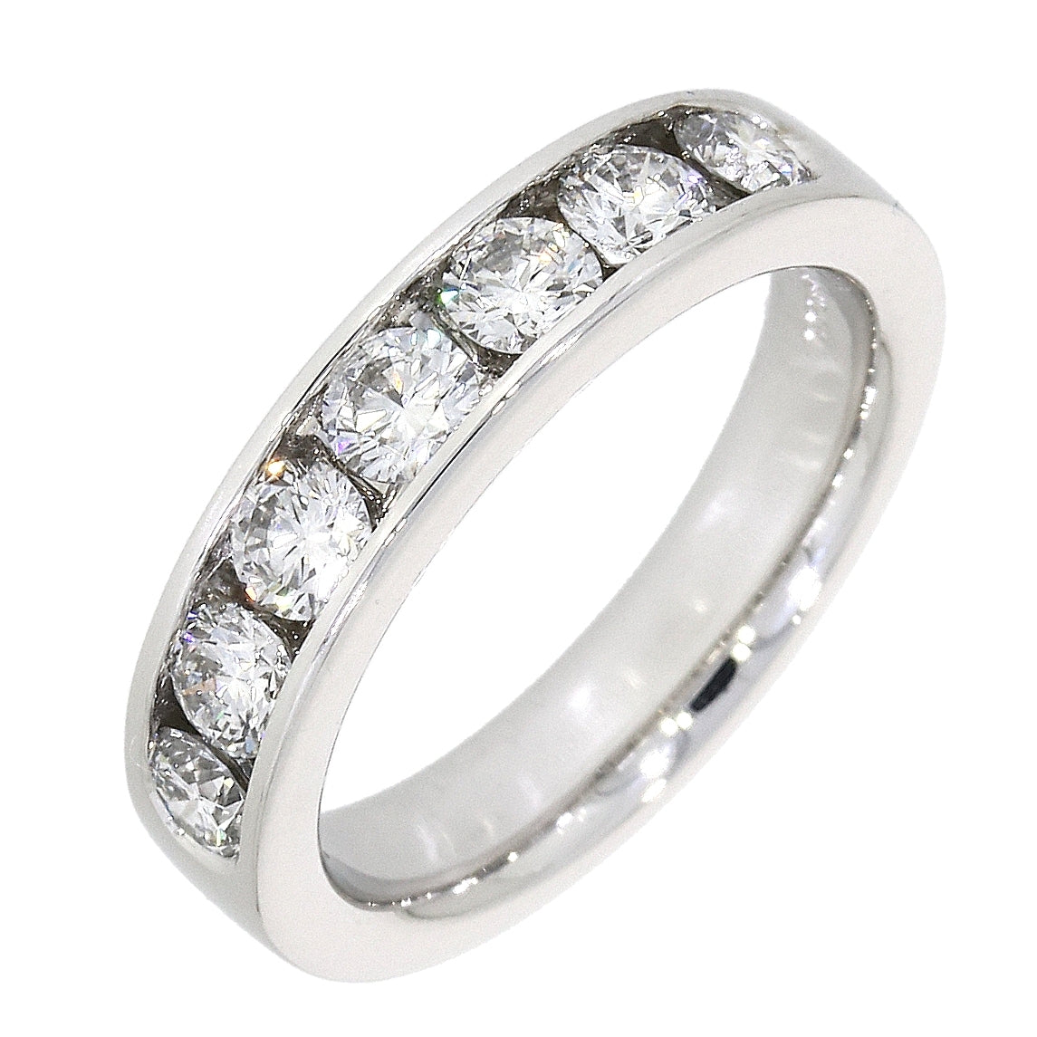 Platinum Diamond 1.00ct Half Eternity Ring