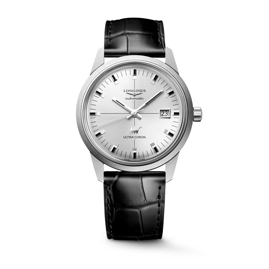Ultra Chron Classic Automatic Watch. Silver Dial Stainless Steel Bracelet