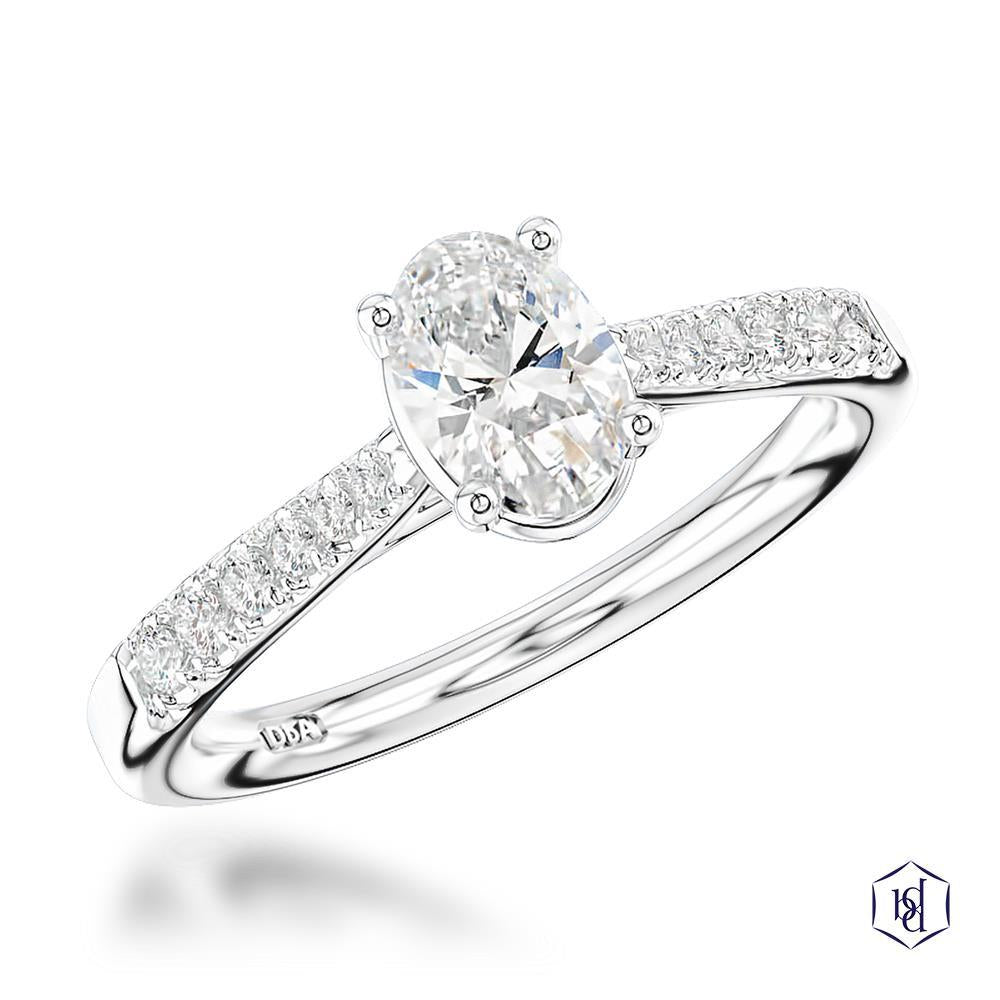 Skye Classic Oval Oval Cut Platinum Solitaire Diamond