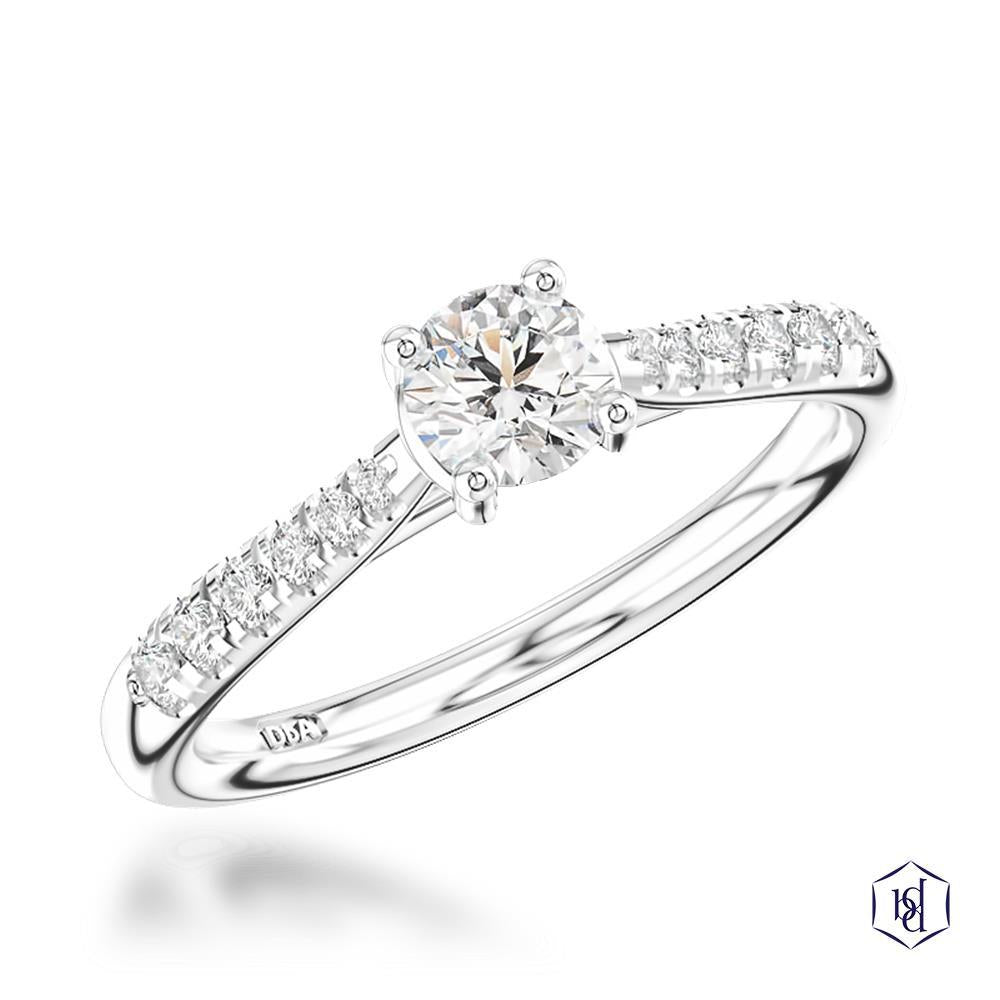 Skye Classic Round Round Brilliant Cut Platinum Solitaire Diamond