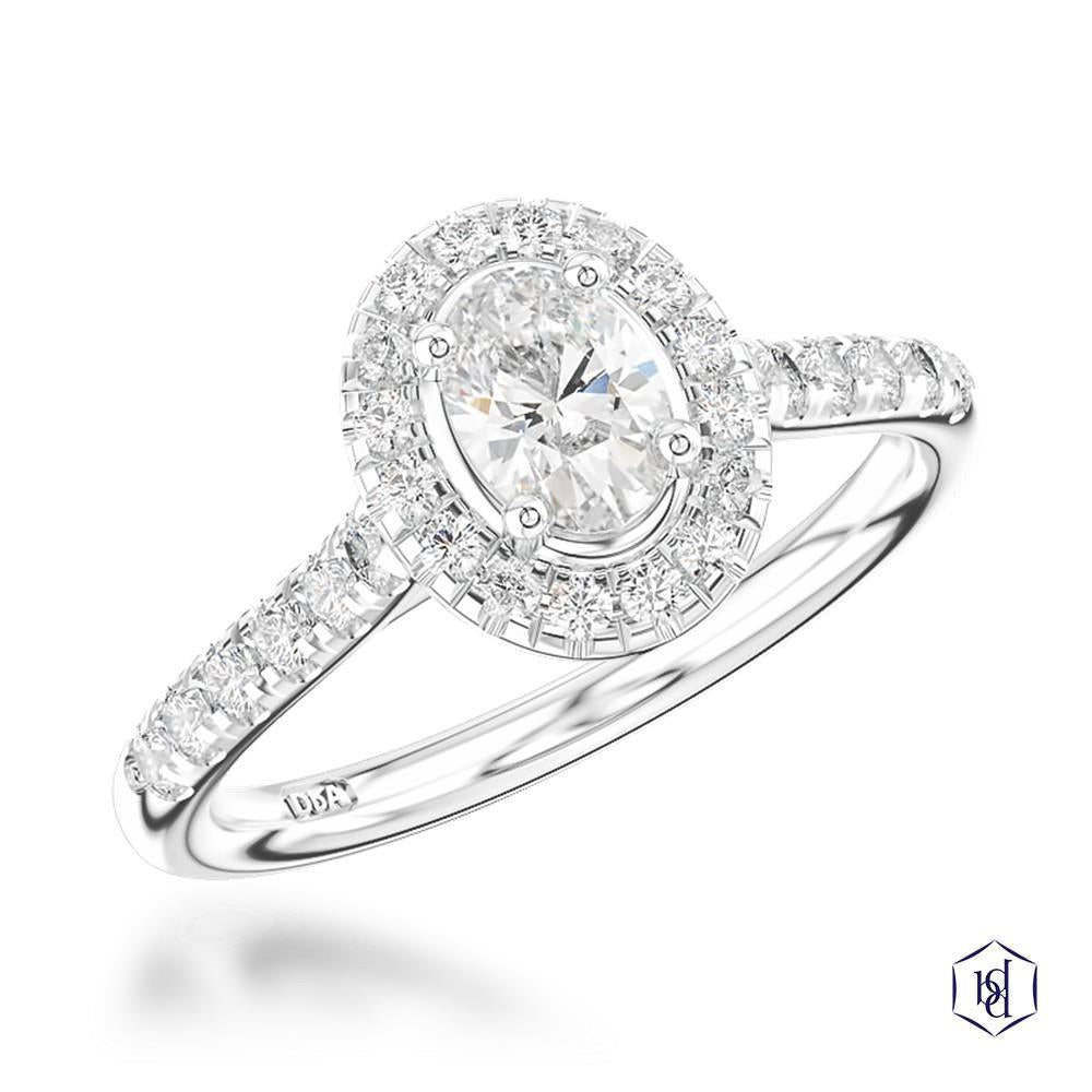 Skye Oval Oval Cut Platinum Cluster Diamond