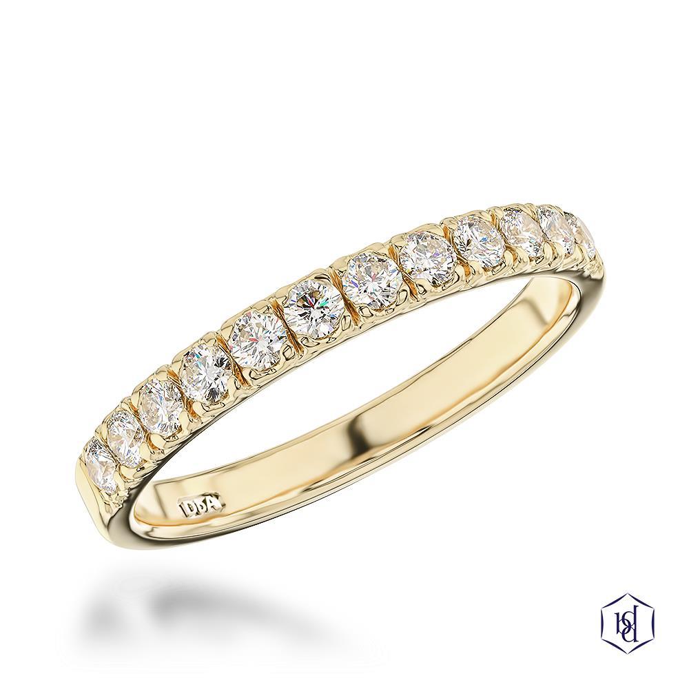 Skye Eternity Round Brilliant Cut 18ct Yellow Gold Bridal Diamond