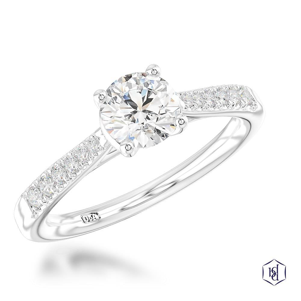Skye Classic Round Round Brilliant Cut Platinum Solitaire Diamond