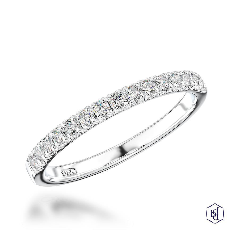 Memoire Classic Round Brilliant Cut Platinum Bridal Diamond