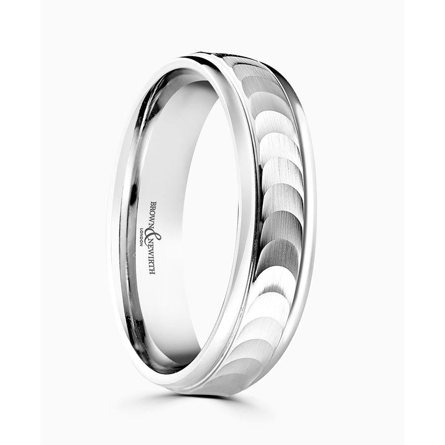 Platinum 5mm Flat Court Band
