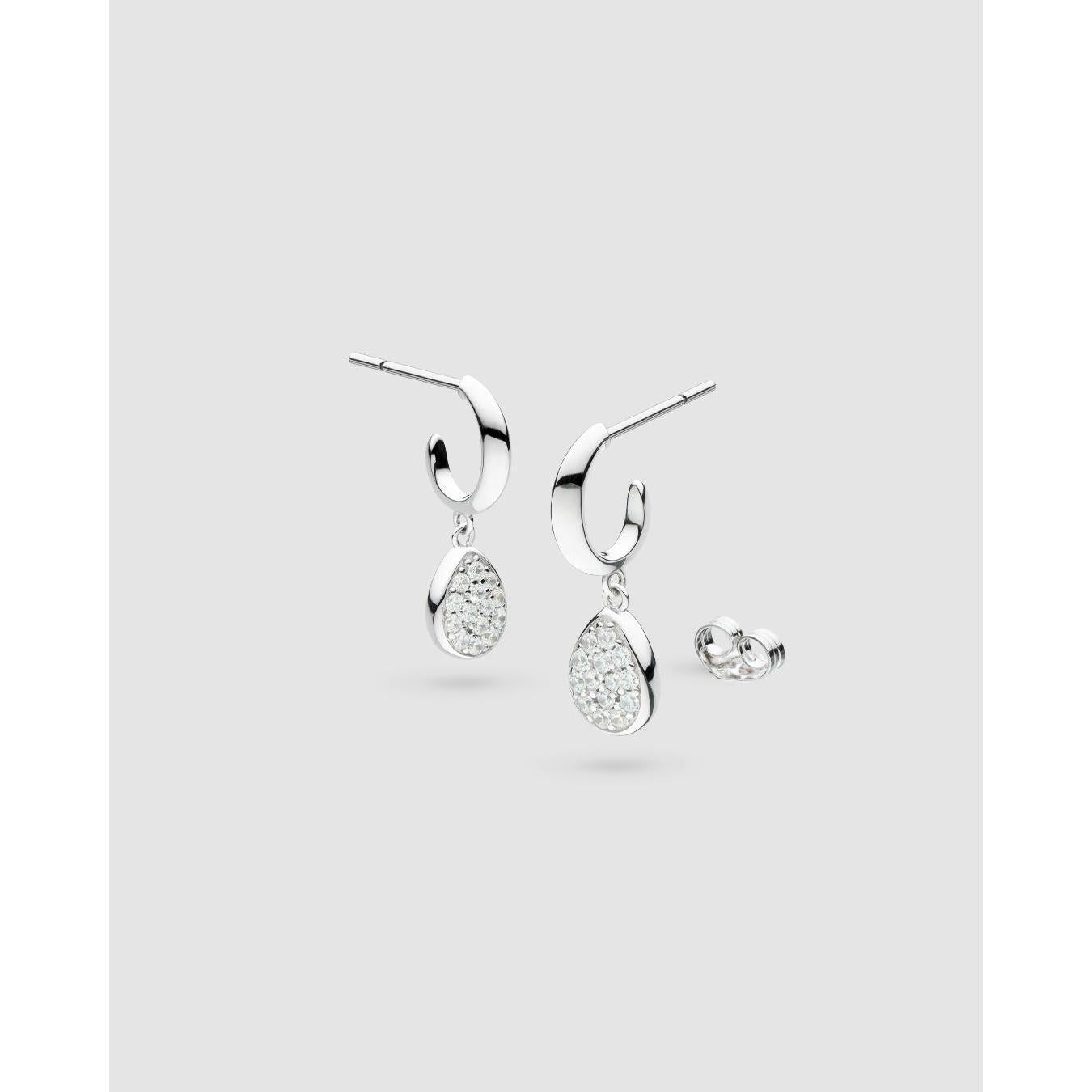 KH Coast Pebble Glisten Pave Semi Hoop