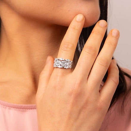 Zirconia Cluster Statement Ring
