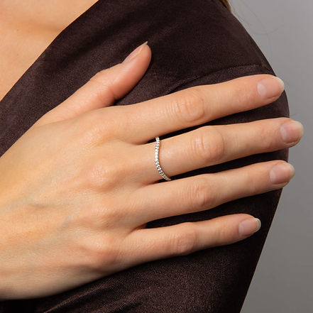 Zirconia Wave Cluster Ring