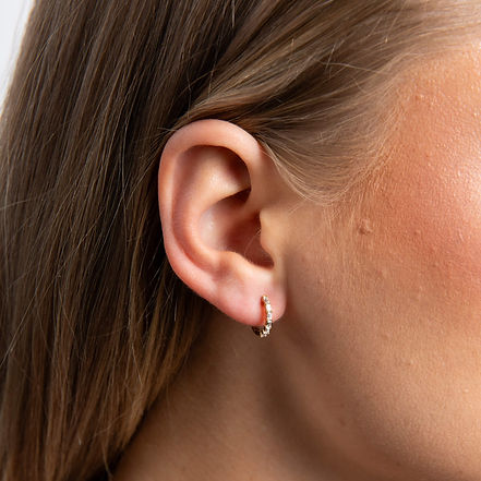 Baguette Zirconia Hoop Earrings