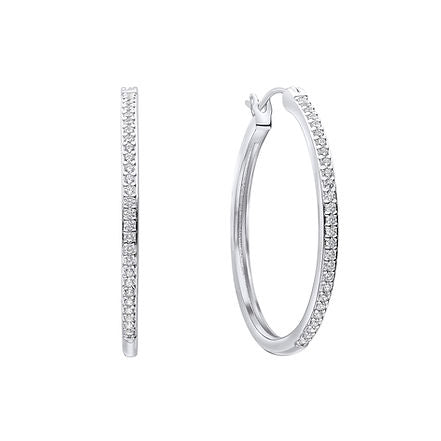 CZ Large 33mm Hoop E'rings