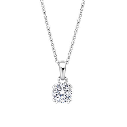 CZ Double Claw Solitaire Pend