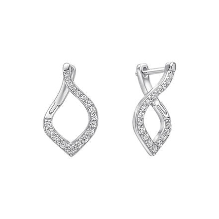 CZ Cluster Cut Out E'rings