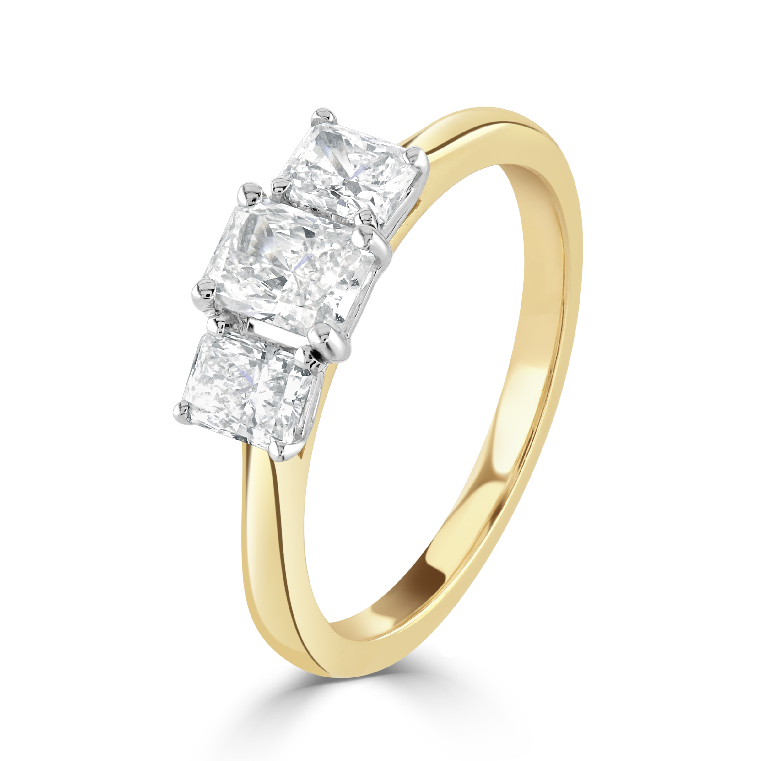 18ct Rose Gold Diamond Trilogy Ring