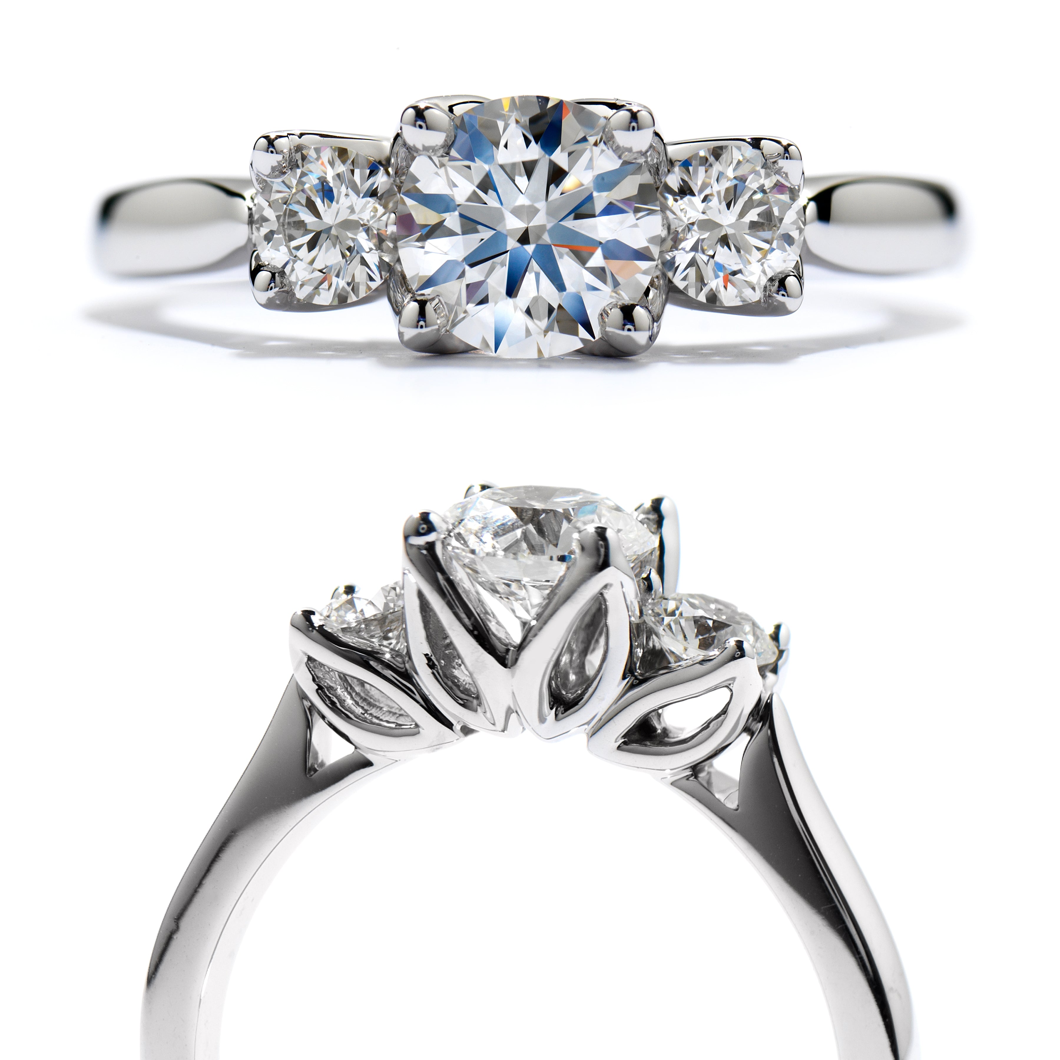 Platinum Simply Bridal 3 diamond ring