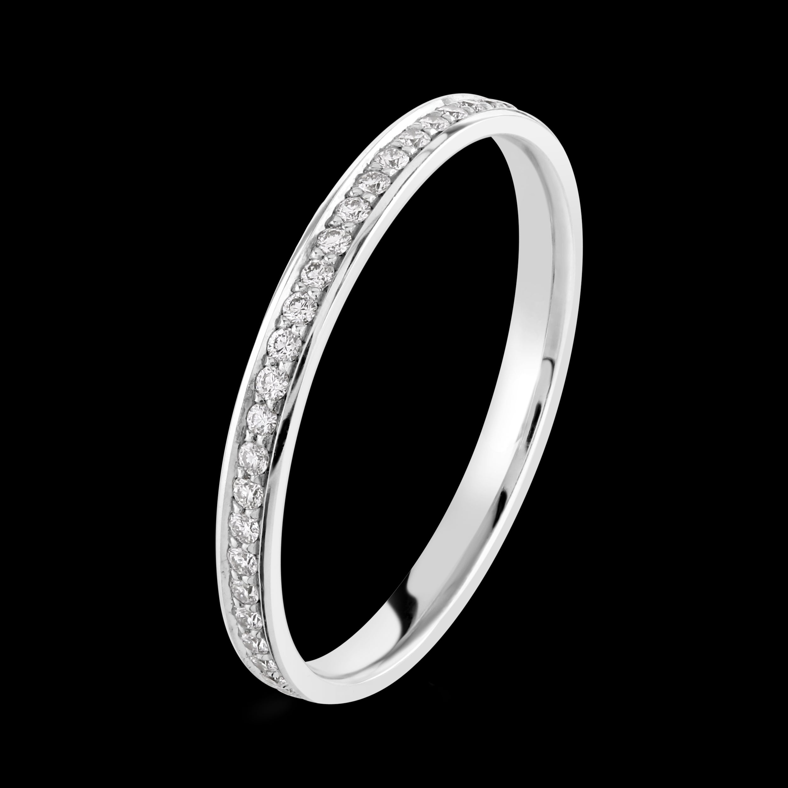 0.18ct Round Brilliant Cut Diamond Channel Set 18ct White Gold Full Eternity Ring