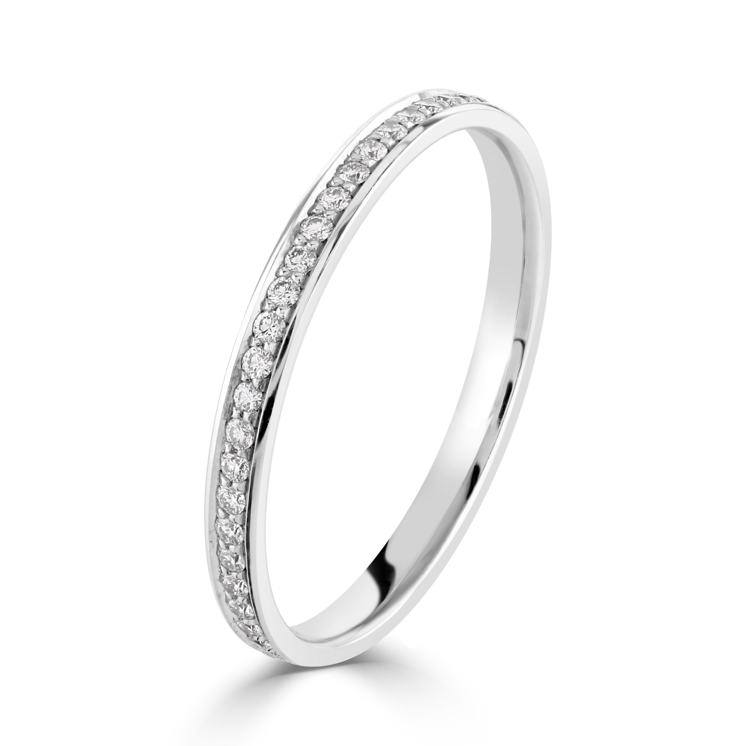 0.18ct Round Brilliant Cut Diamond Channel Set 18ct White Gold Full Eternity Ring