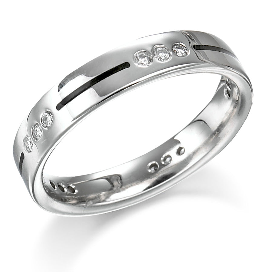 0.17ct Round Brilliant Cut Diamond Set 18ct White Gold Ring