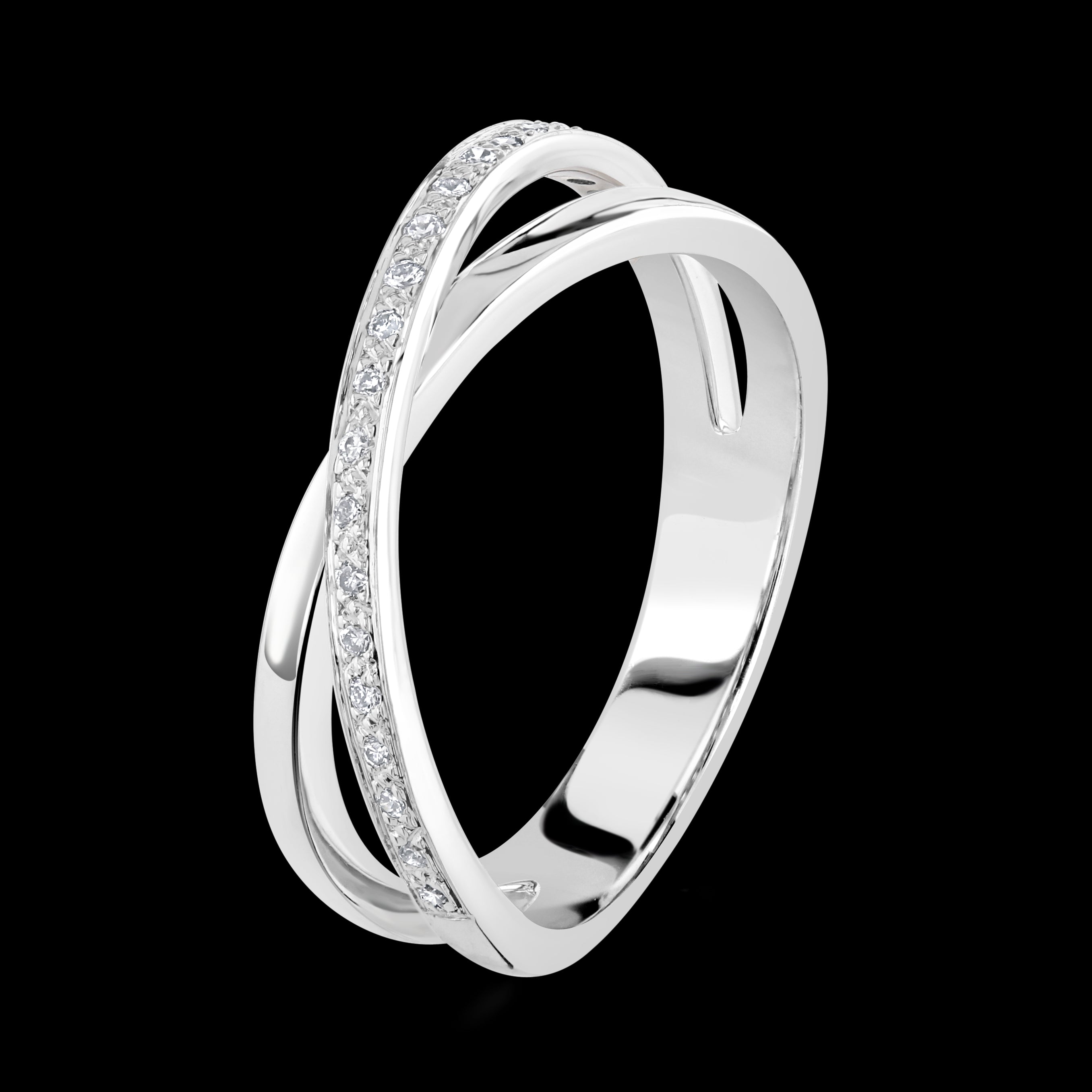 18ct White Gold 21d 2circ X/O