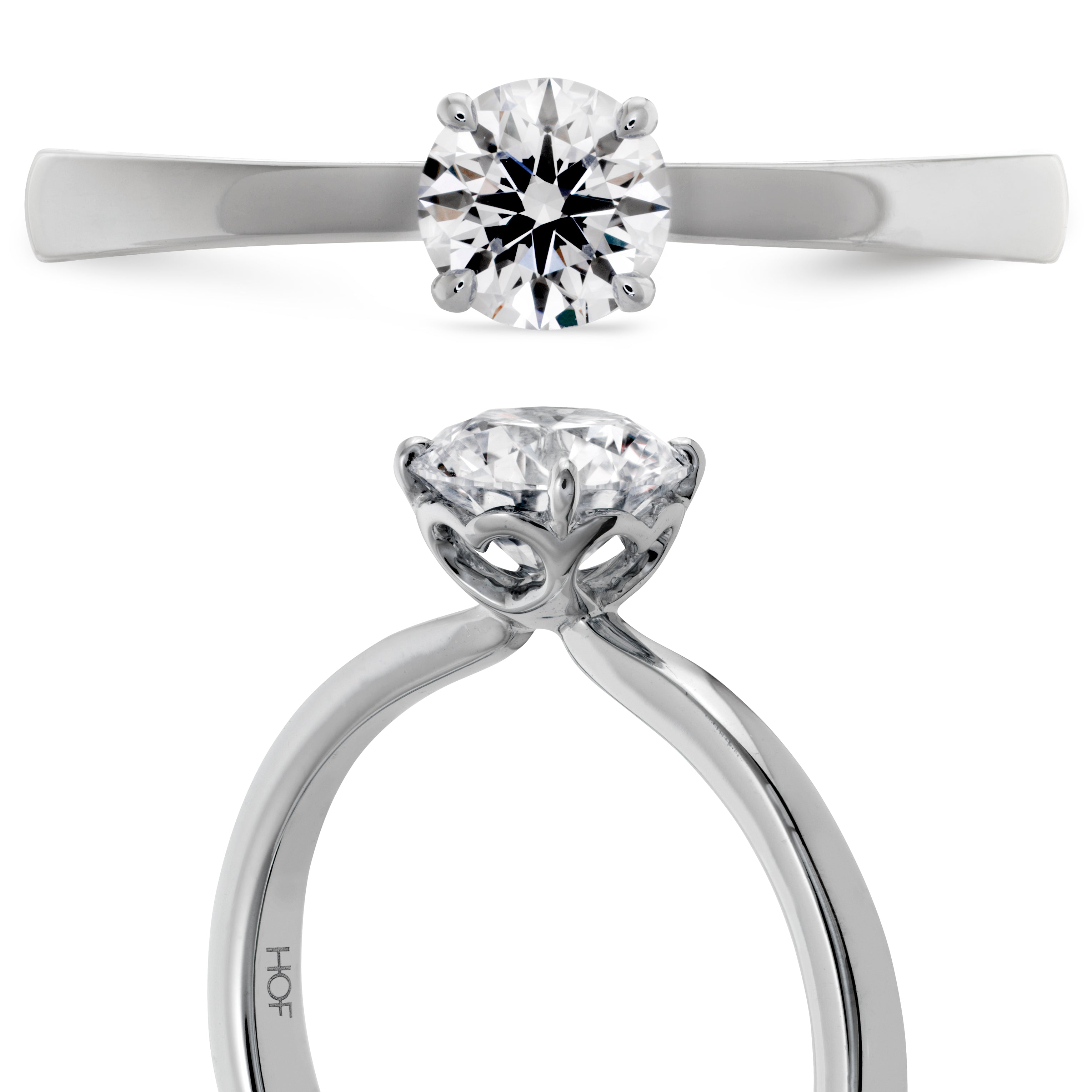 1.03ct Signature Diamond Solitaire Platinum Ring