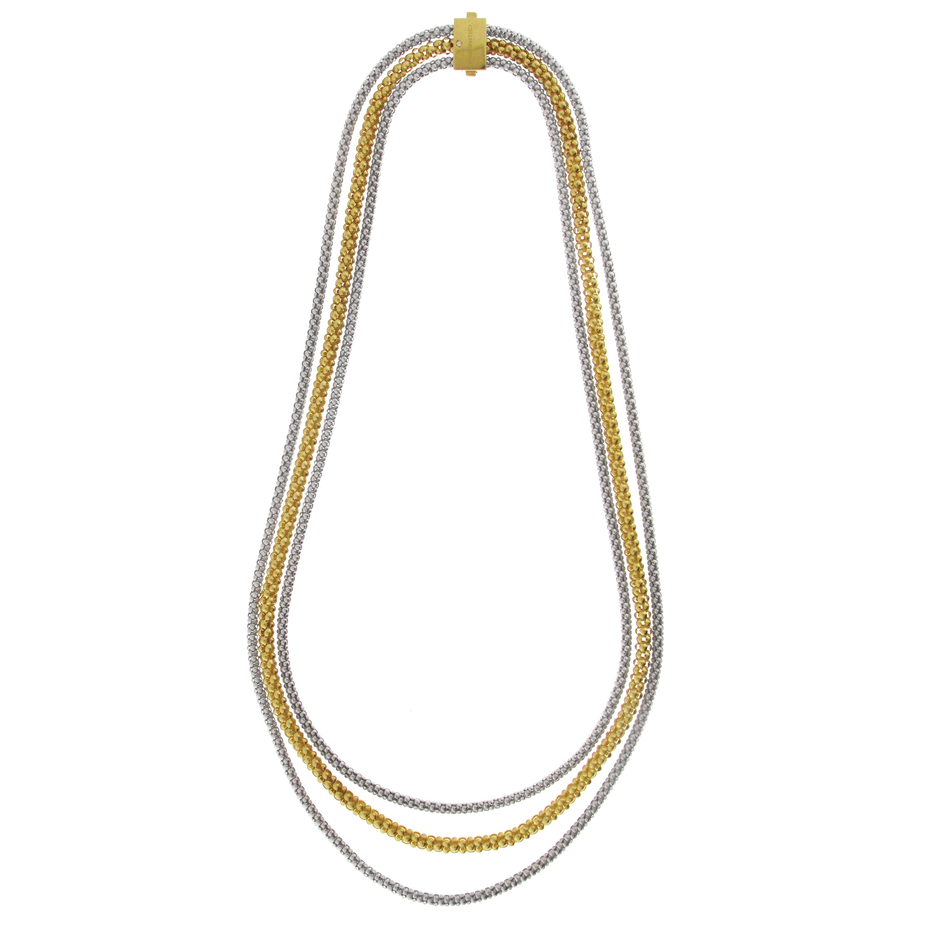 18ct Yellow & White Gold Stretch Necklace