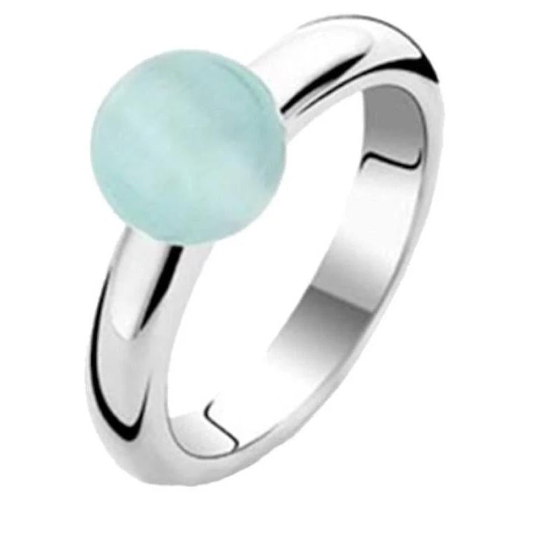 Silver 'aqua' Cz