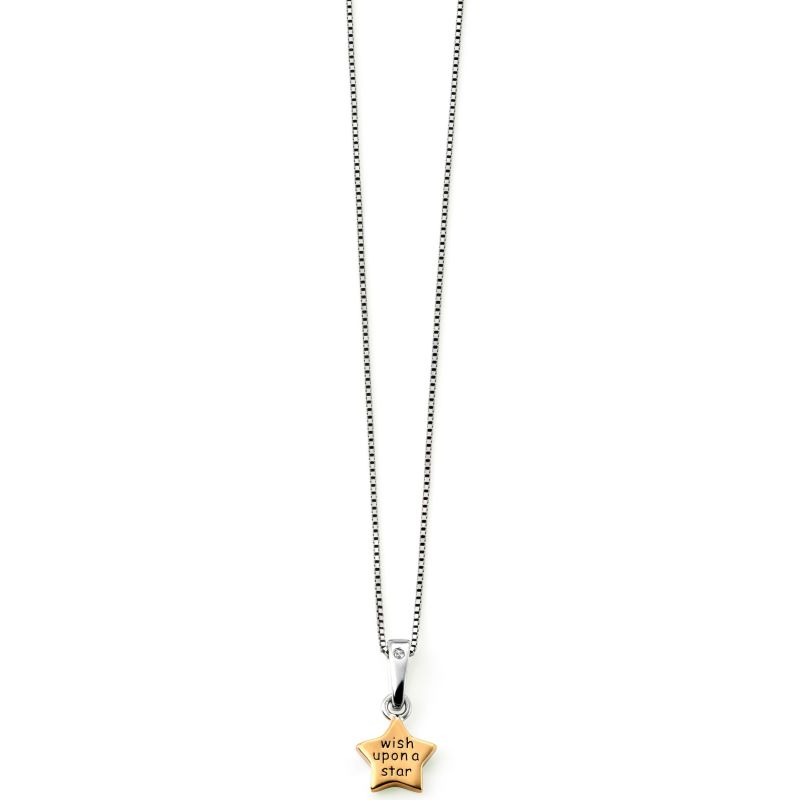 Silver Diamond Set Wish Upon A Star Pendant