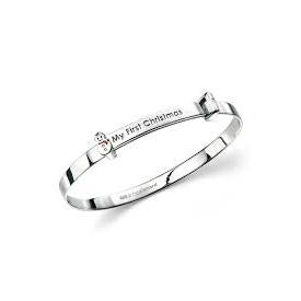 Silver Child's 'My First Christmas' Bangle